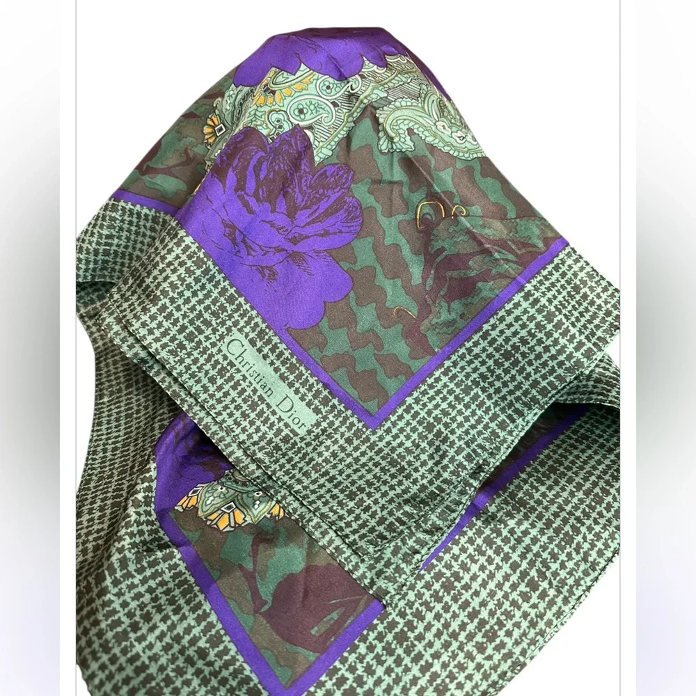 Christian Dior large silk scarf